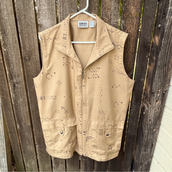 Chico’s Design 100% Silk Lightweight Sleeveless Zip Vest Chico’s Sz 3 US Sz L - Picture 4 of 12